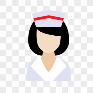扁平女护士头像图片