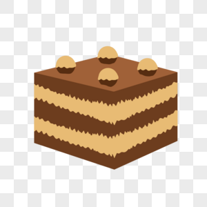 巧克力蛋糕方糕方蛋糕高清图片