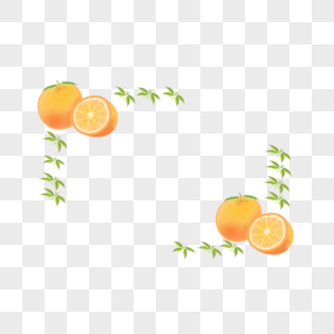 橙子边框图片