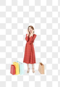 女性购物逛街图片