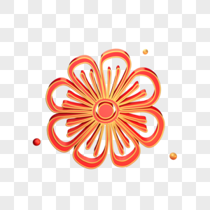 破八装饰八瓣花瓣花朵插图素材