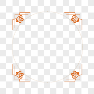复古蝴蝶几何图形边框底纹png免抠元素图片