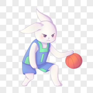 打篮球的兔子图片