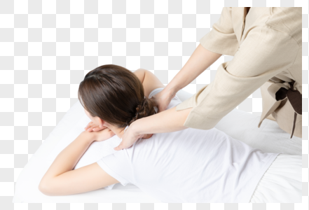 女性肩颈按摩图片素材