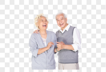 老年夫妇大笑图片