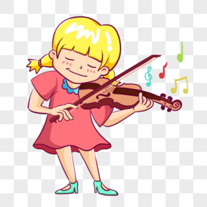 拉小提琴的女孩高清图片