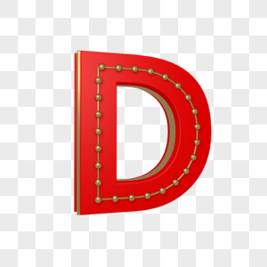 英文字母D创意C4D模型图片