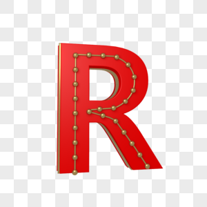 英文字母R创意C4D模型图片