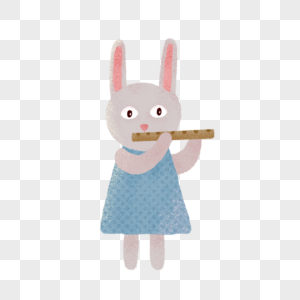 吹笛的兔子吹笛的兔子高清图片