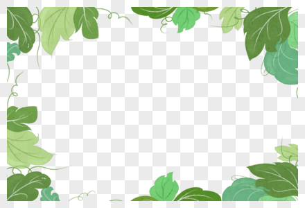 西瓜叶边框植物边框西瓜叶高清图片