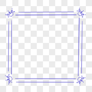 卡通蓝色简洁边框图片