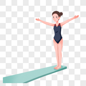 跳水的女孩女生跳水高清图片
