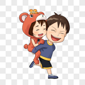 爸爸拉着孩子图片