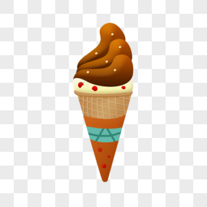 卡通巧克力冰淇淋雪糕高清图片