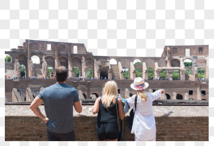 意大利古罗马斗兽场国外游客图片