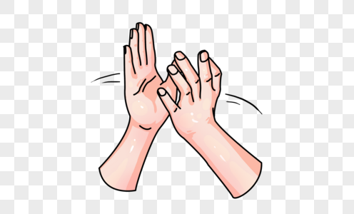 创意双手鼓掌元素设计图片素材