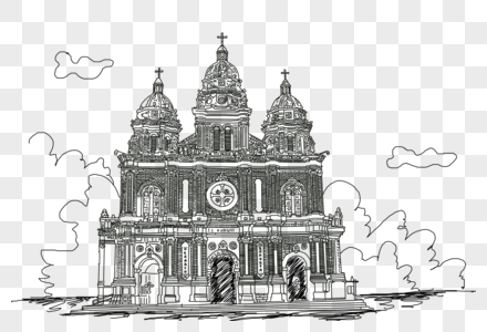 北京天主教东堂图片