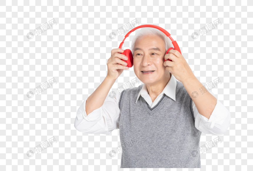 老年人听音乐图片