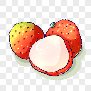 荔枝卡通水果拟人图片