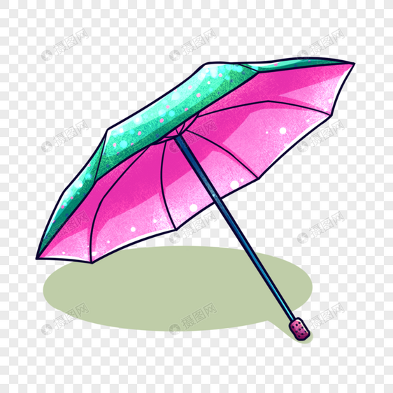 卡通漂亮遮阳伞插图图片