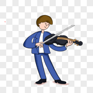 拉小提琴的男孩高清图片