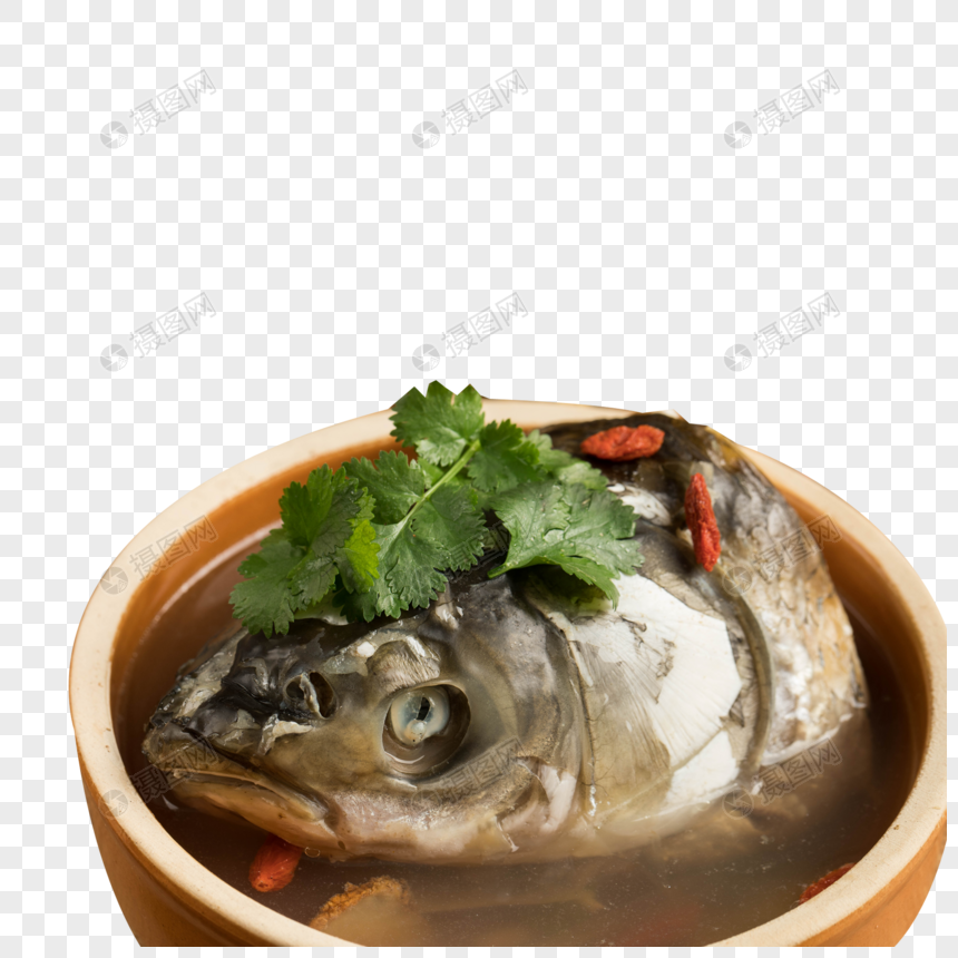 美味的鱼头汤图片