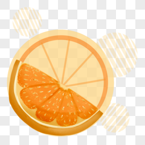 橙子水果夏季小清新边框图片