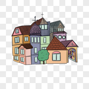 彩色房子图片