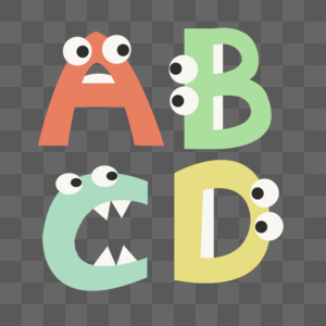 ABCD盲文字母高清图片