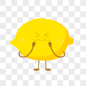 卡通柠檬柠檬表情素材