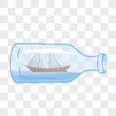 瓶子里的船图片