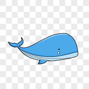 卡通手绘鲸鱼素材