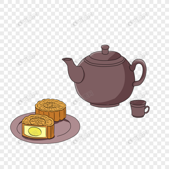 茶壶与月饼图片