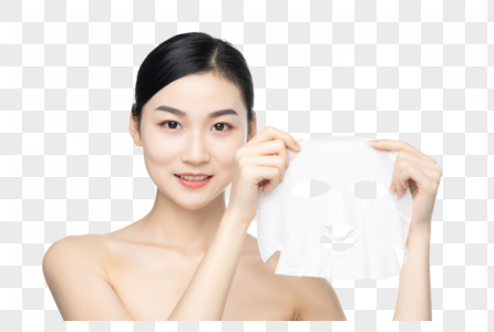 女性护肤敷面膜图片