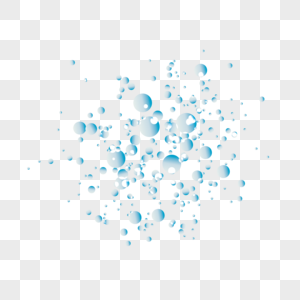 AI矢量图立体蓝色气泡水滴气泡元素图片