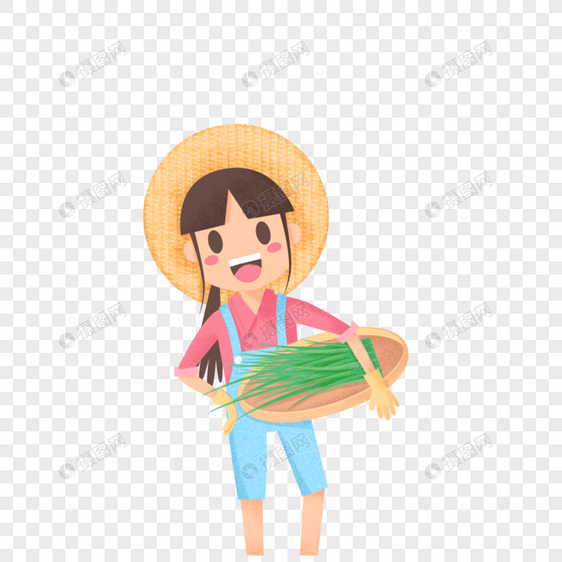 种植水稻的农民图片