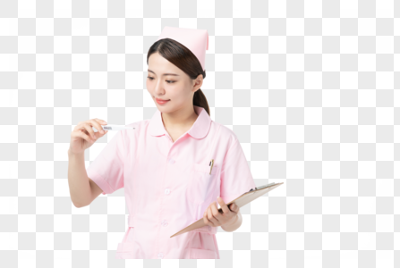 女性护士量体温图片