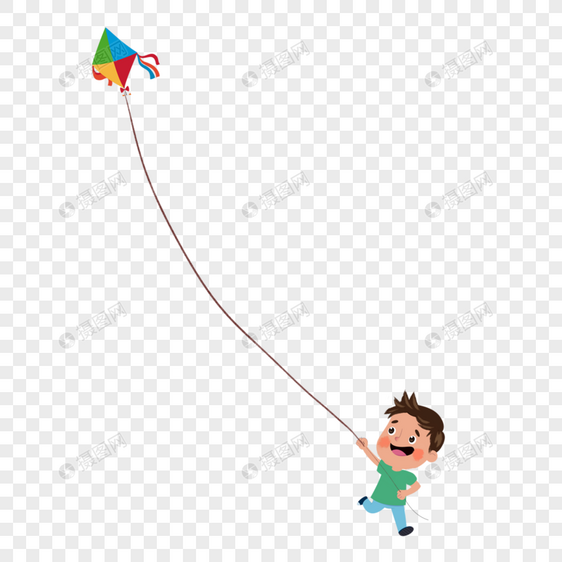 放风筝的男孩图片
