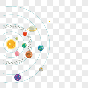 太阳系行星分布图高清图片