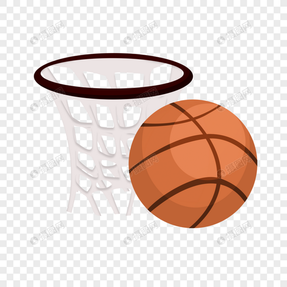 篮球和球框图片