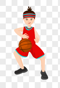 打篮球的小男孩图片