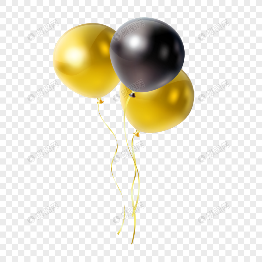 黑金气球图片