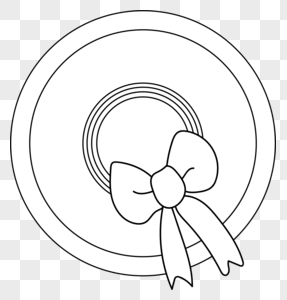 女士夏日草帽图片素材