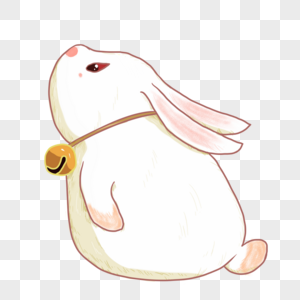 玉兔卡通手绘玉兔高清图片