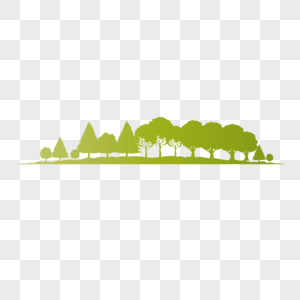 AI矢量图平面森林绿色植物平面图树林图片