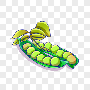一个卡通豆角图片素材