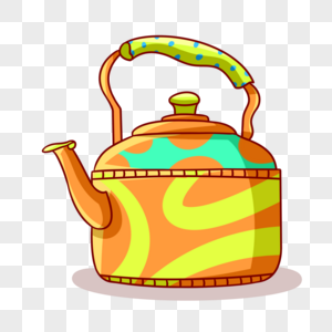 一个烧水壶彩色烧水壶高清图片