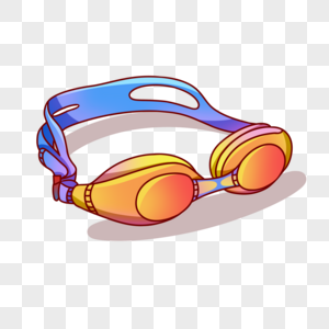 彩色.一副游泳眼镜素材