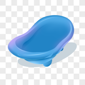 一个蓝色的浴盆图片