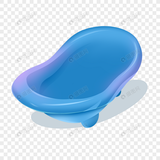 一个蓝色的浴盆图片